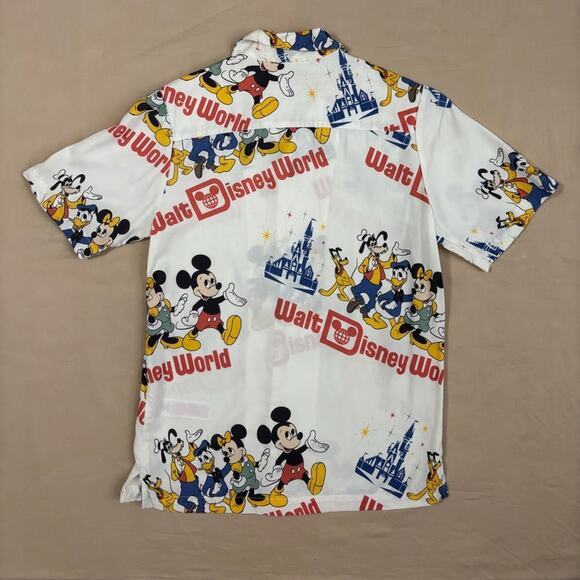 Disney World Vault Collection Women's White Graphic Button Down Shirt Size XS - Picture 7 of 7